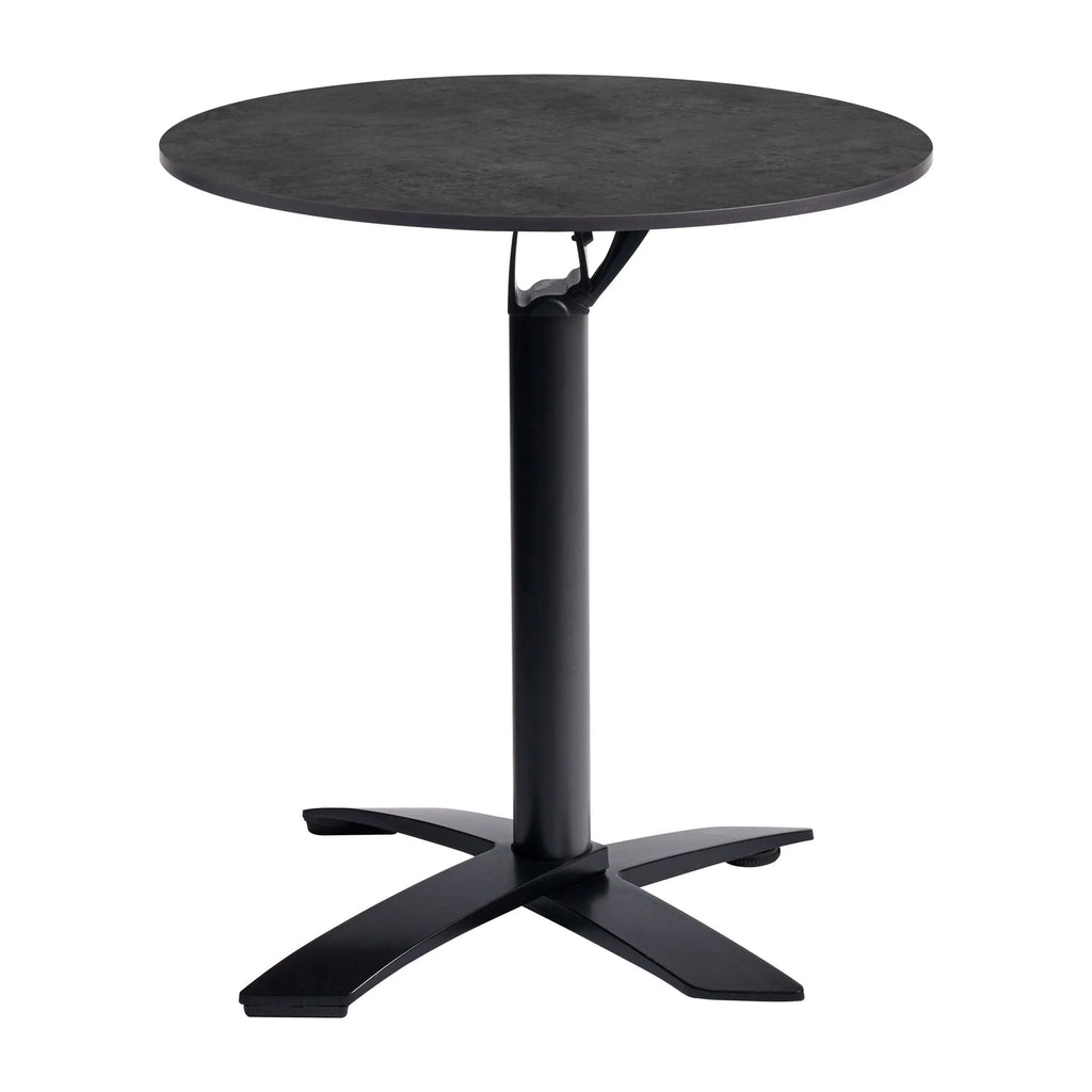 Extrema Dining Height Table Metallic Anthracite Arno Deluxe Flip Top Base Black