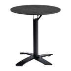 Extrema Dining Height Table Metallic Anthracite Arno Deluxe Flip Top Base Black