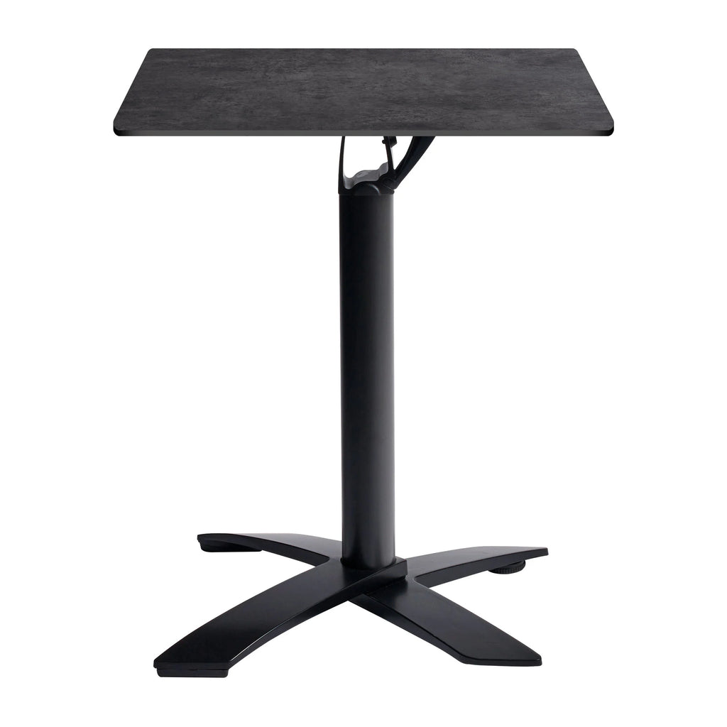 Extrema Complete Dining Table - Metallic Anthracite with Spaceguard Deluxe Black Flip Top Base