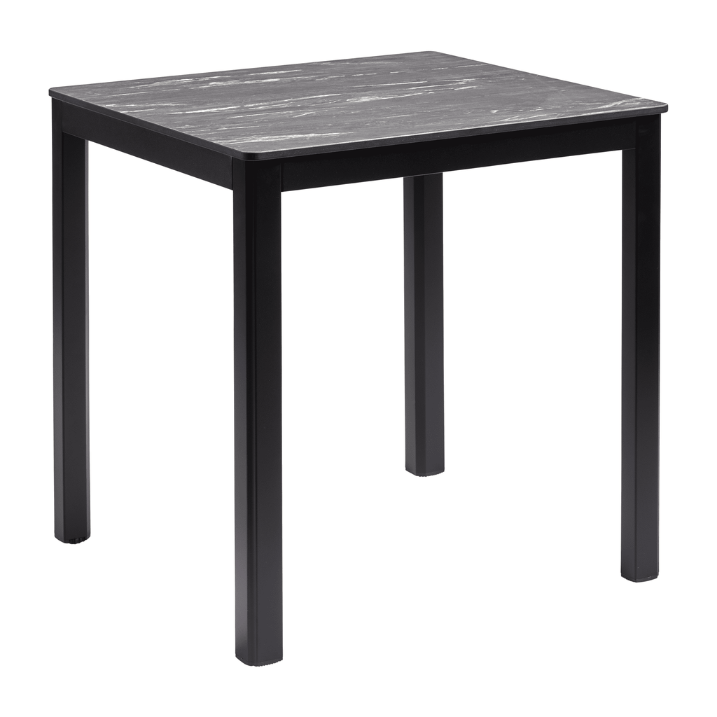 Extrema Black Marble 'Textured' - Black Dining Table