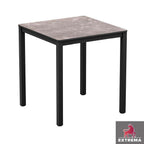 EXTREMA Marble 4 Leg Dining Table - Black - Square