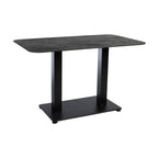 Extrema Premium Complete Dining Table - Black Moon with Anzio Black Base