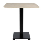 Extrema Premium Dining Height Table Square Beige Travertine Anzio Small Square Base Side