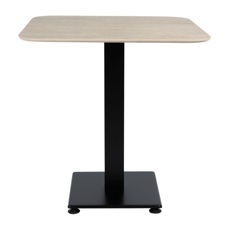 Extrema Premium Dining Height Table Square Beige Travertine Anzio Small Square Base Side
