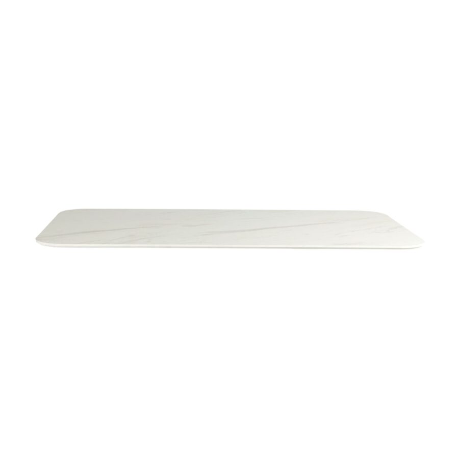 Extrema Premium Rectangular Table Top White Marble Side