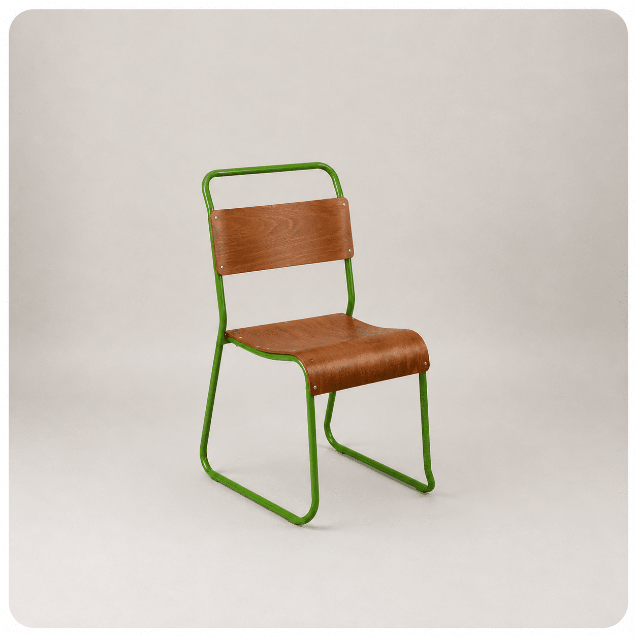 Retro canteen chair – Green