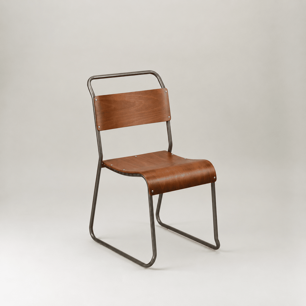 Retro canteen chair – gunmetal