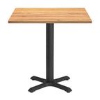 Holz Complete Dining Table- Golden Oak with Chicago Black Base
