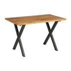 HIGHCROSS 'X' Dining Table - Black - Character Oak