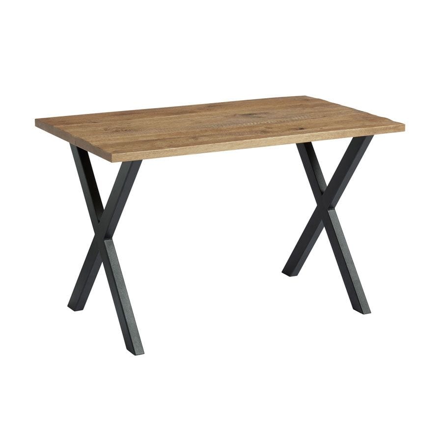 HIGHCROSS 'X' Dining Table - Black - Rustic Antique