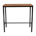 Ice Poseur Height Table Rectangular Tuska Top Black Base Side 1