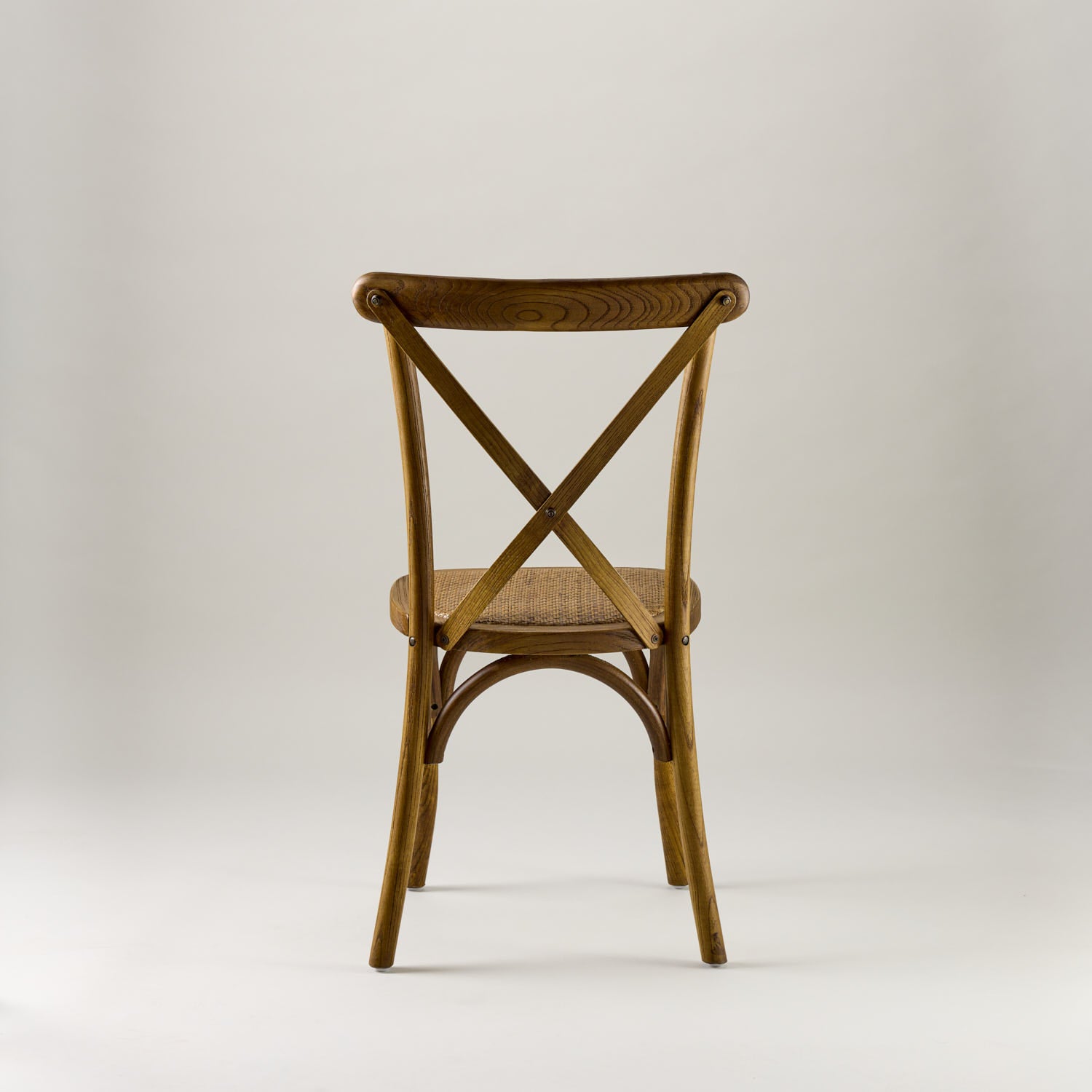 Antique black crossback chair – rattan seat pad