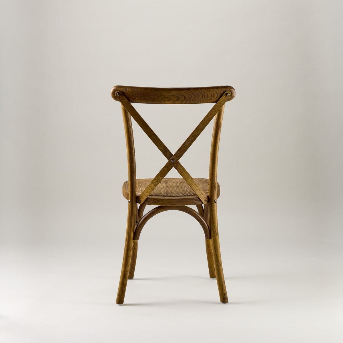 Antique black crossback chair – rattan seat pad