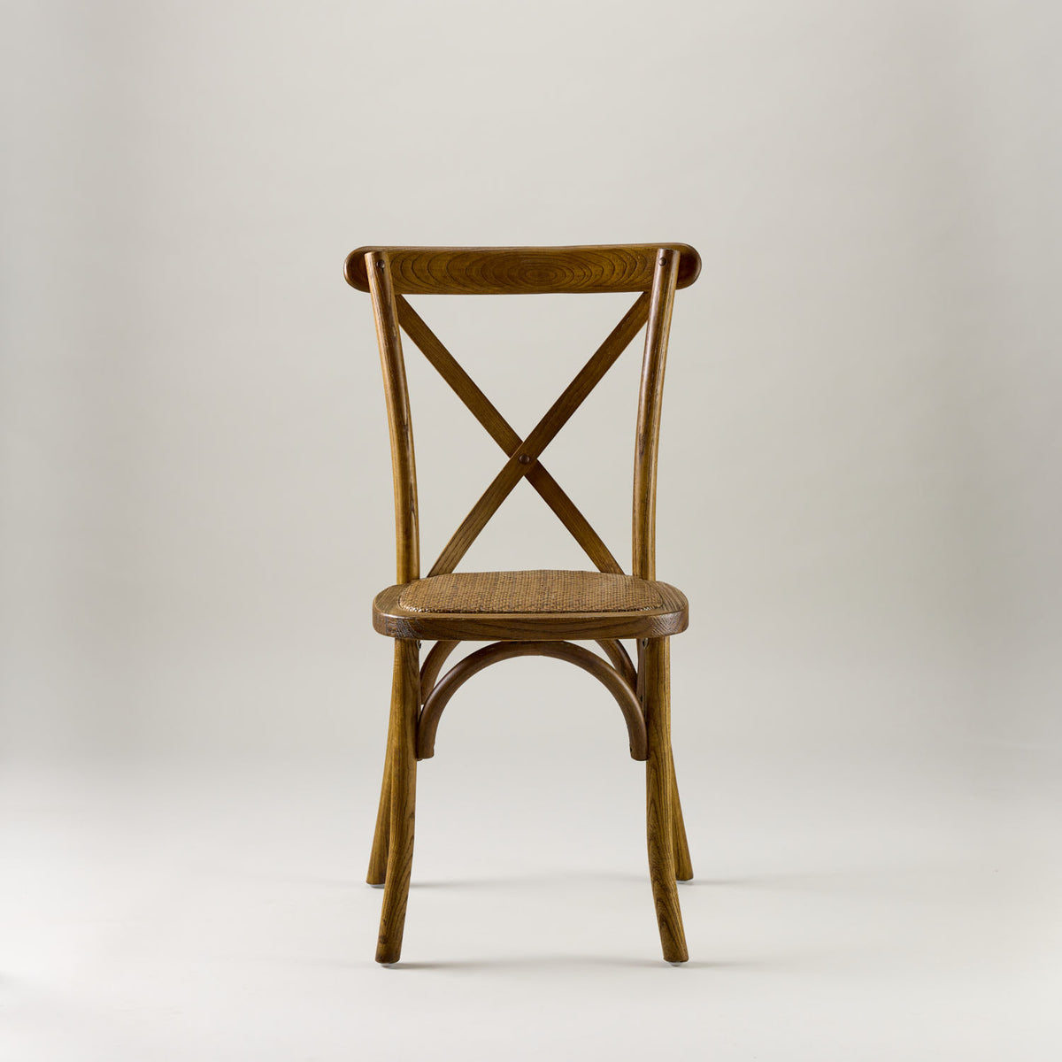 Antique black crossback chair – rattan seat pad