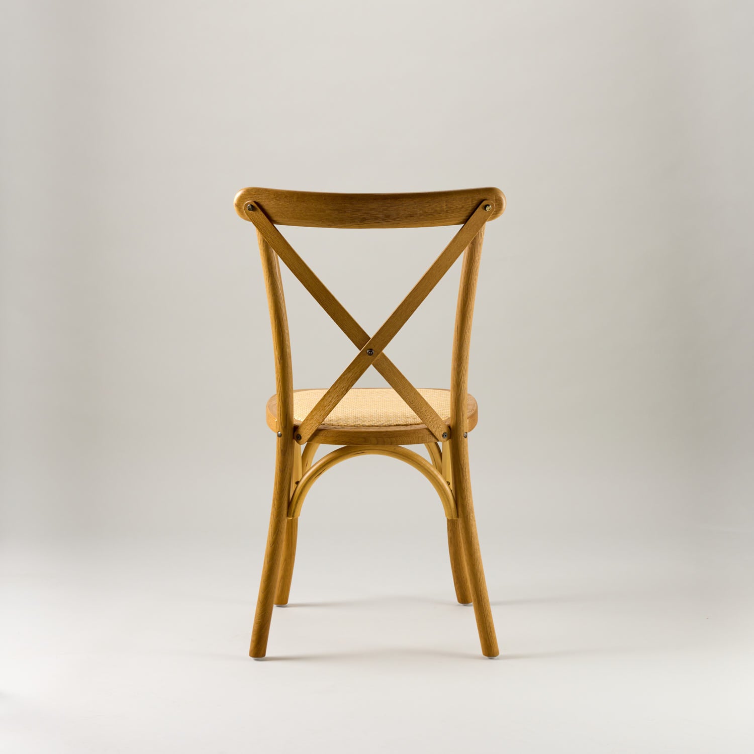 Nordic oak crossback chair – rattan seat pad