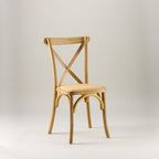 Nordic oak crossback chair – rattan seat pad