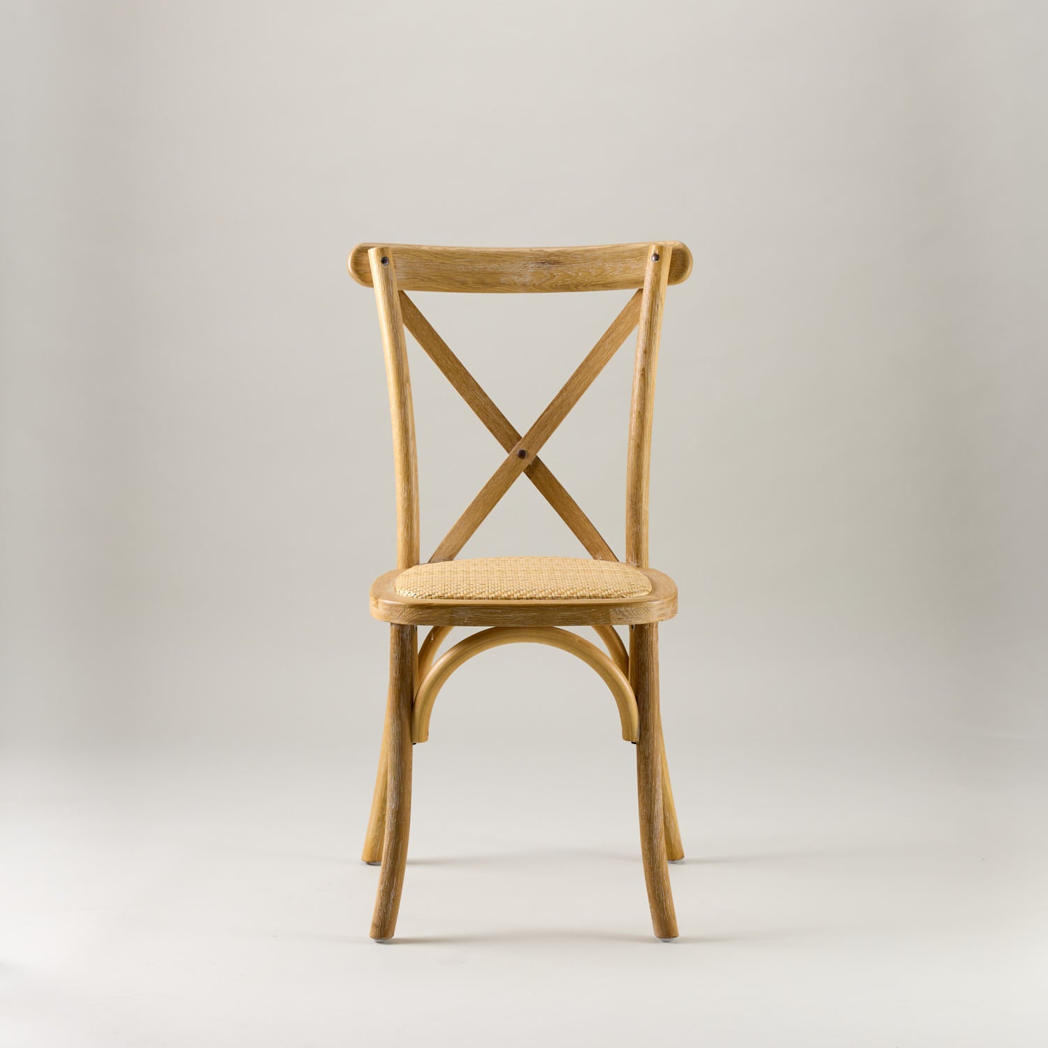 Nordic oak crossback chair – rattan seat pad