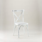Vintage White crossback chair – rattan seat pad