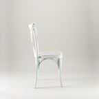 Vintage White crossback chair – rattan seat pad