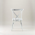 Vintage White crossback chair – rattan seat pad