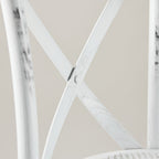 Vintage White crossback chair – rattan seat pad