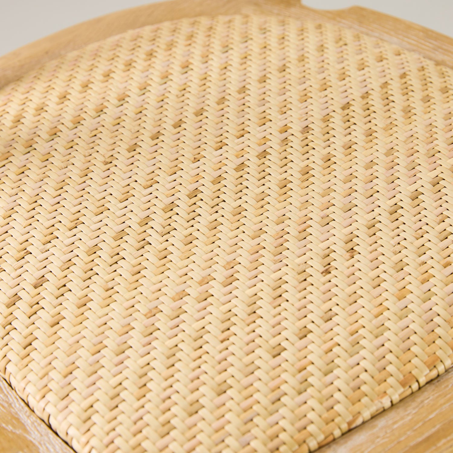 Nordic oak crossback chair – rattan seat pad