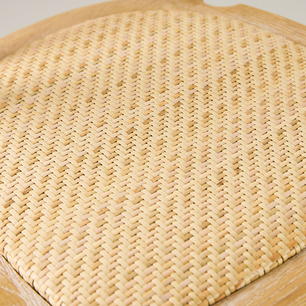 Natural Elm crossback chair – rattan seat pad