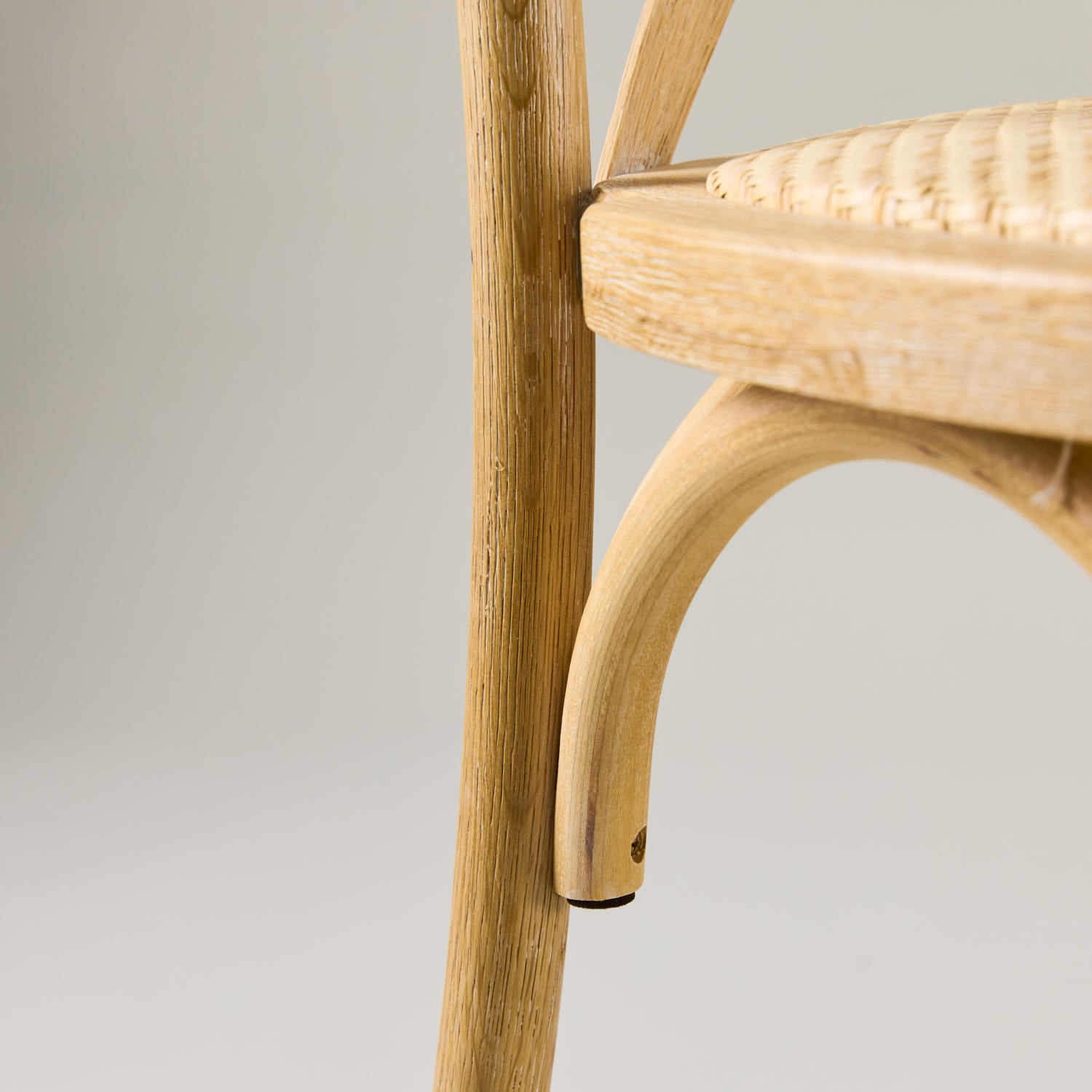 Nordic oak crossback chair – rattan seat pad
