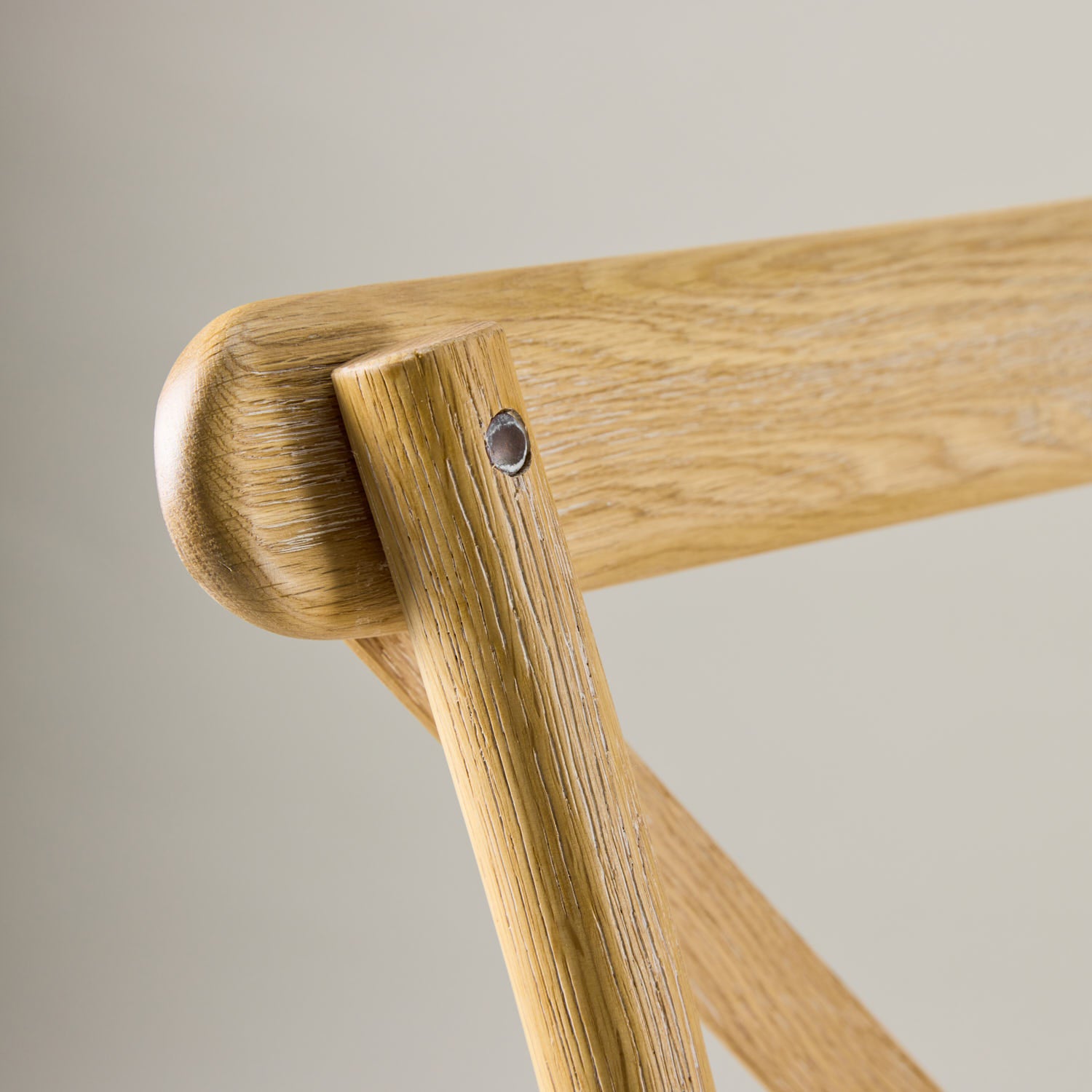 Nordic oak crossback chair – rattan seat pad