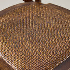 Walnut crossback chair – rattan seat pad