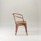 Paris cafe chair with arms & wood seat – Vintage copper