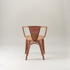 Paris cafe chair with arms & wood seat – Vintage copper