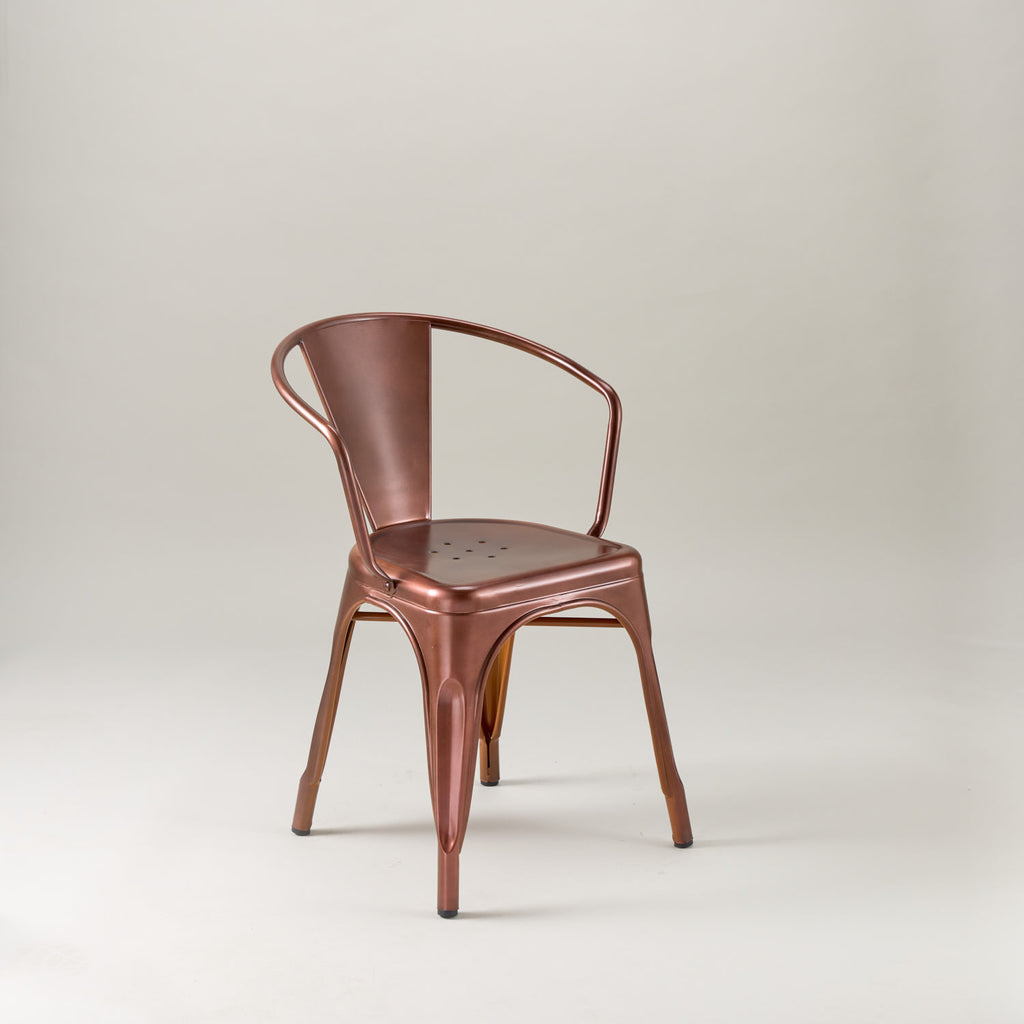 Paris cafe chair with arms – Vintage copper