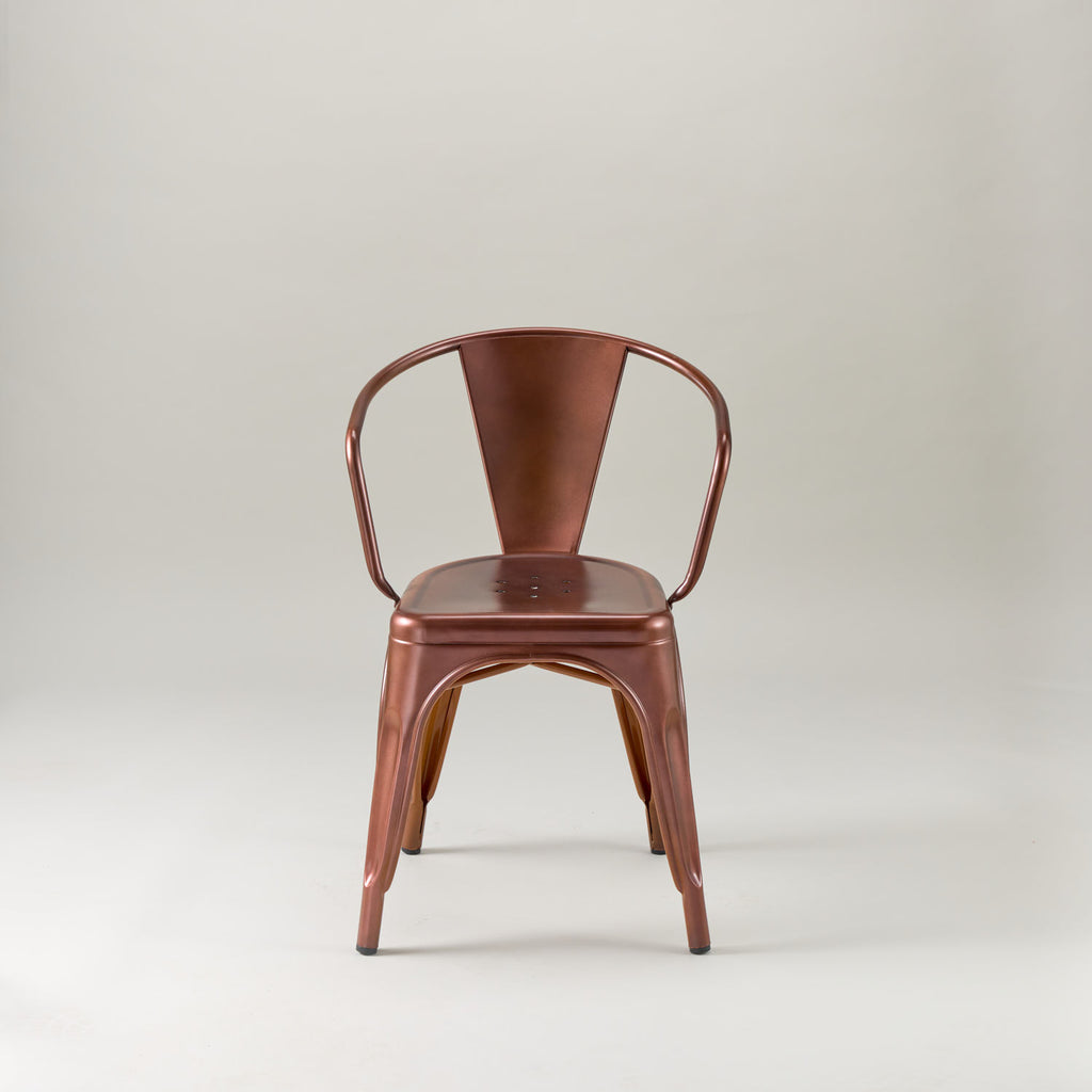 Paris cafe chair with arms – Vintage copper