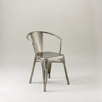 Paris cafe chair with arms – Gunmetal