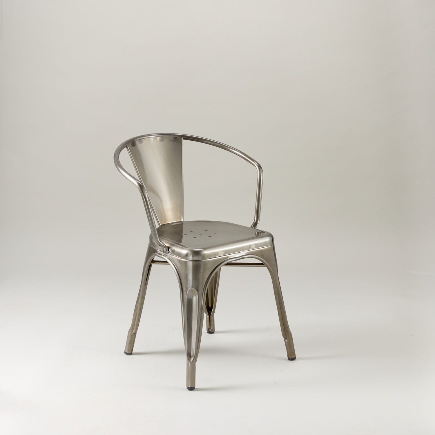 Paris cafe chair with arms – Gunmetal