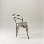 Paris cafe chair with arms – Gunmetal