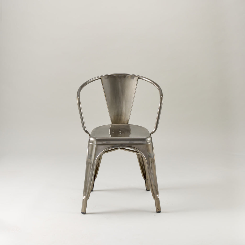 Paris cafe chair with arms – Gunmetal