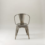 Paris cafe chair with arms – Gunmetal