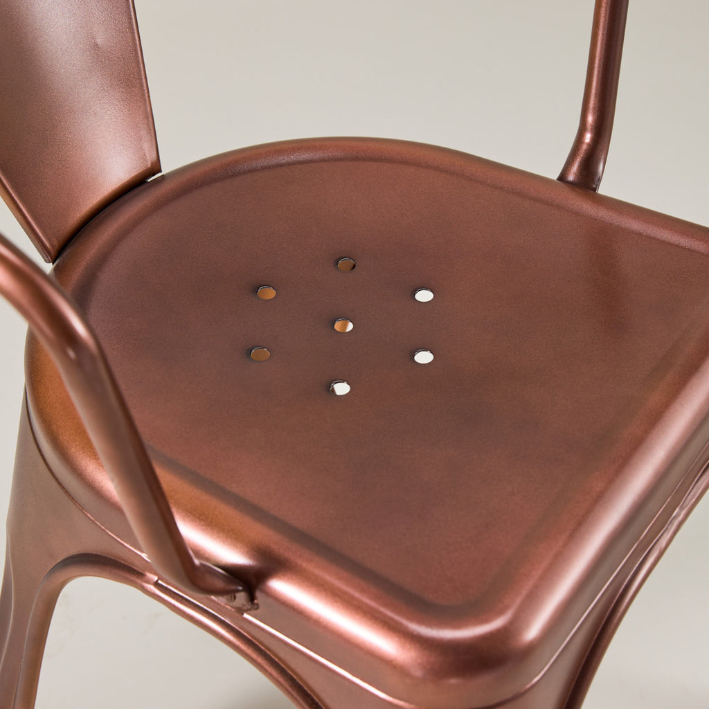 Paris cafe chair with arms – Vintage copper