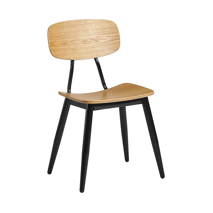 JUNA Side Chair ‚Äì  Ply Oak and Black Steel