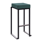 Kubo Smart Bar Stool - Black Frame - Velvet Seat Pad