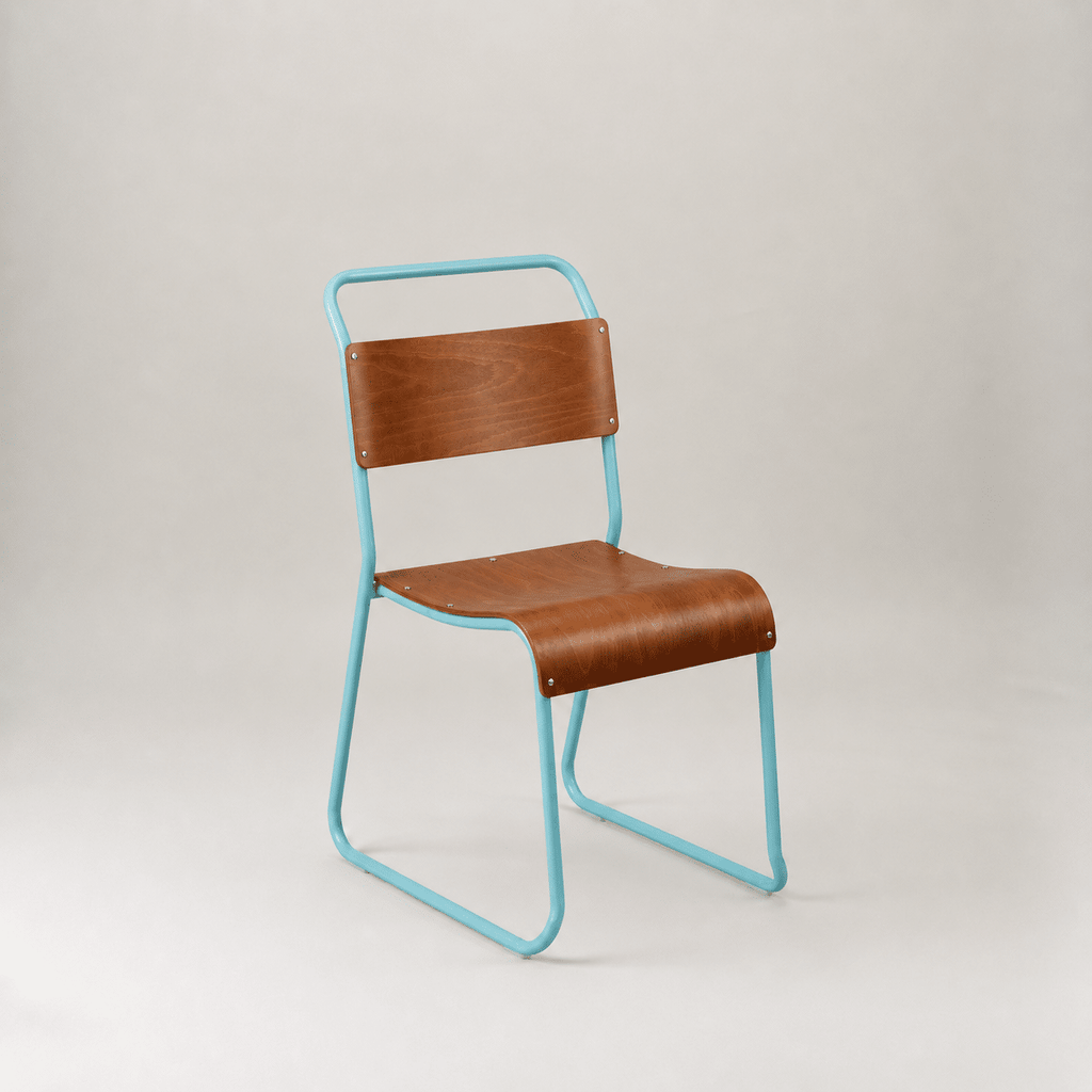 Retro canteen chair – Light blue