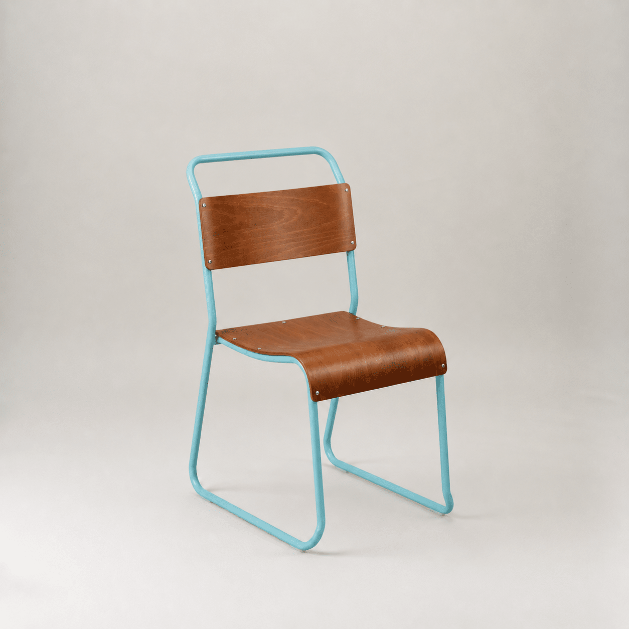 Retro canteen chair – Light blue