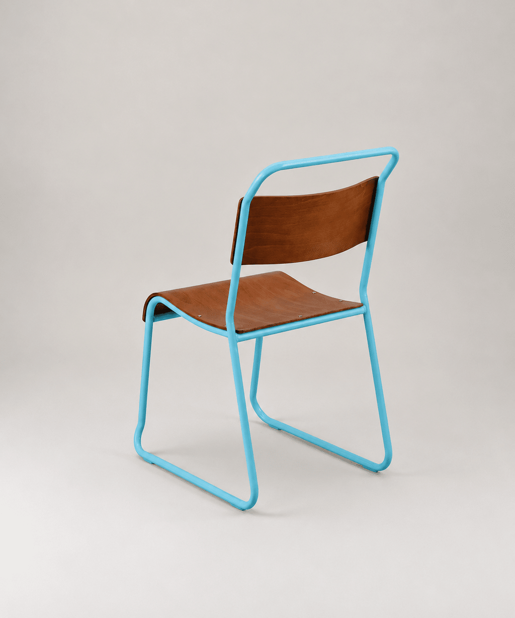 Retro canteen chair – Light blue