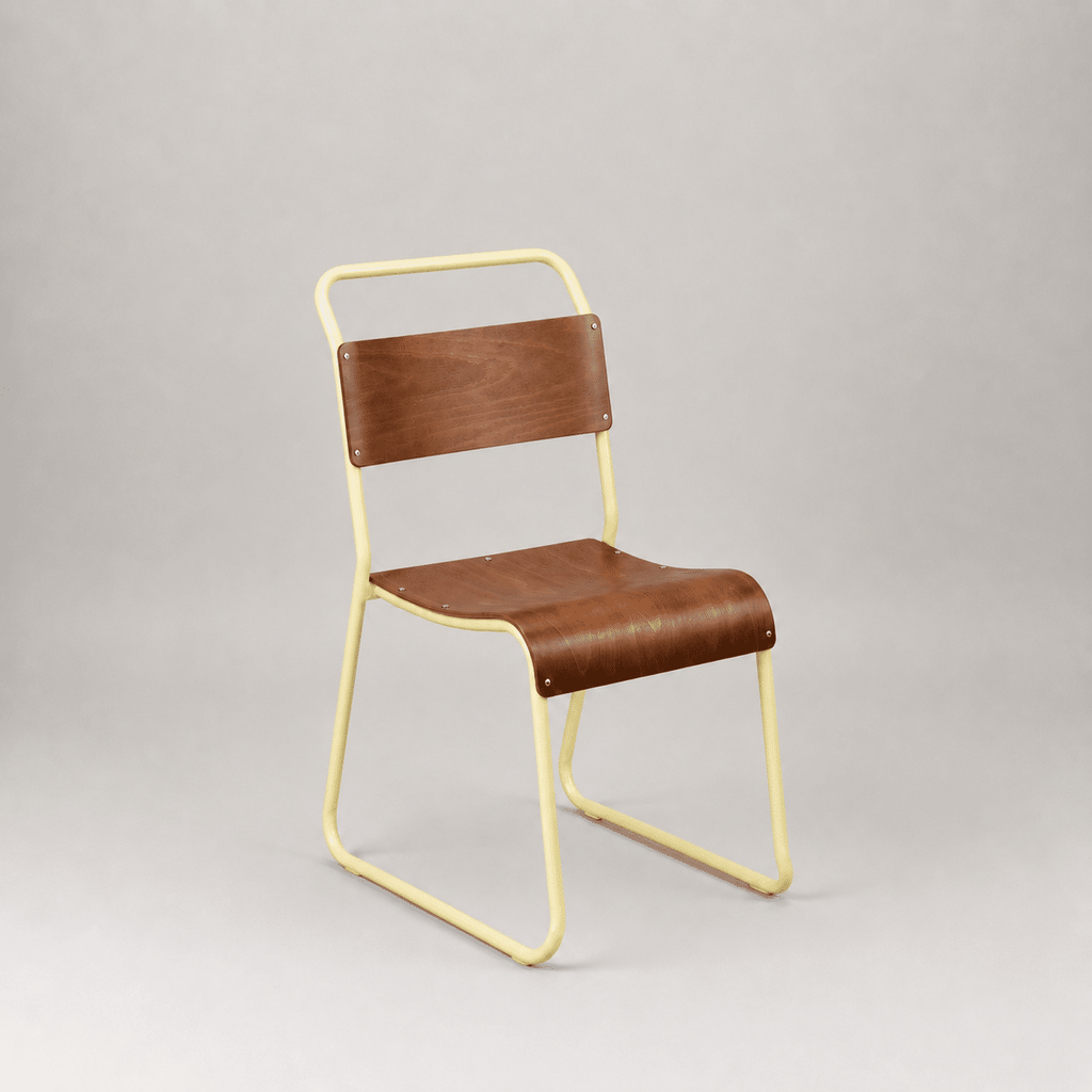 Retro canteen chair – Light Yellow