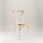 Limewashed crossback chair – tie on seat pad