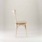 Limewashed crossback chair – tie on seat pad