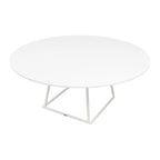 Linea Dining Table Round 180cm Dia White White Mfc Top