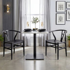 Marble Table Top Wishbone Chair Square